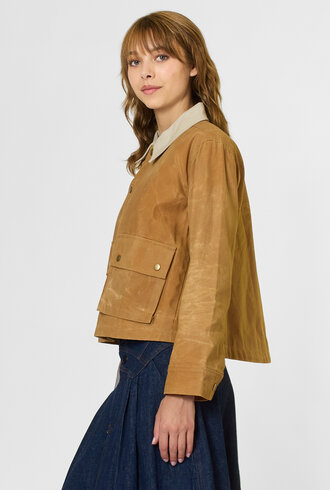 The Great The Waxed Swingy Jacket Walnut
