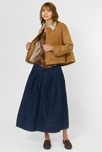 The Great The Waxed Swingy Jacket Walnut