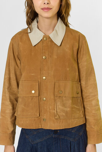 The Great The Waxed Swingy Jacket Walnut