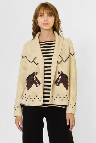 The Great The Horse Lodge Cardigan Cream