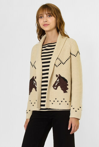 The Great The Horse Lodge Cardigan Cream