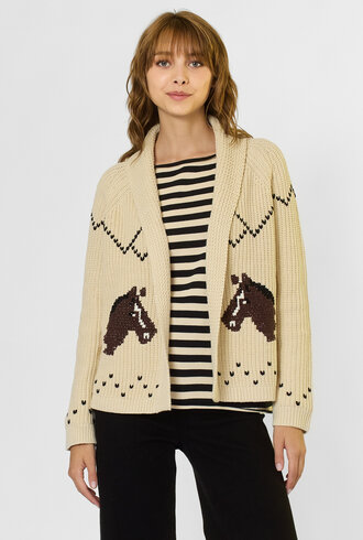 The Great The Horse Lodge Cardigan Cream