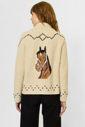 The Great The Horse Lodge Cardigan Cream
