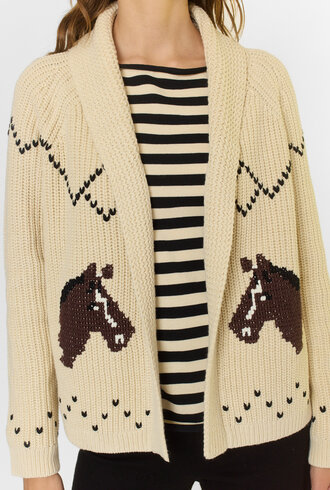 The Great The Horse Lodge Cardigan Cream
