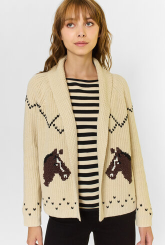 The Great The Horse Lodge Cardigan Cream