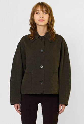 Apiece Apart Brea Boxy Jacket Dark Olive