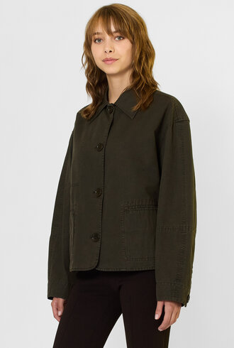 Apiece Apart Brea Boxy Jacket Dark Olive