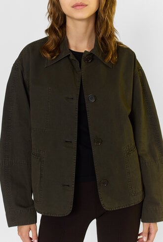 Apiece Apart Brea Boxy Jacket Dark Olive