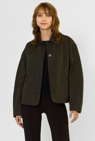 Apiece Apart Brea Boxy Jacket Dark Olive