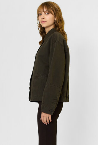 Apiece Apart Brea Boxy Jacket Dark Olive