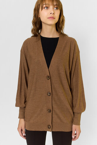 Apiece Apart Drippy Tissue Cardigan Camel