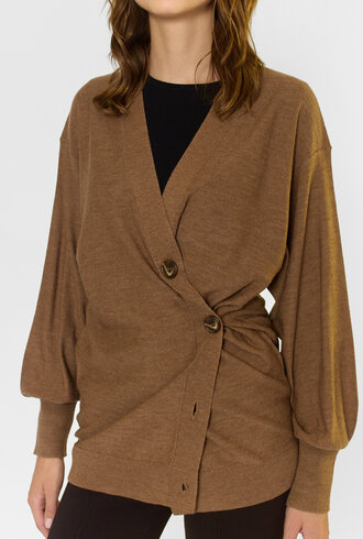 Apiece Apart Drippy Tissue Cardigan Camel