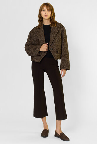 Apiece Apart Ria Cropped Back Jacket Herringbone