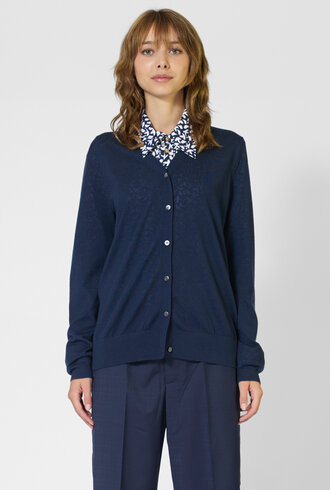 WE-AR4 The Daisy Cardigan Navy