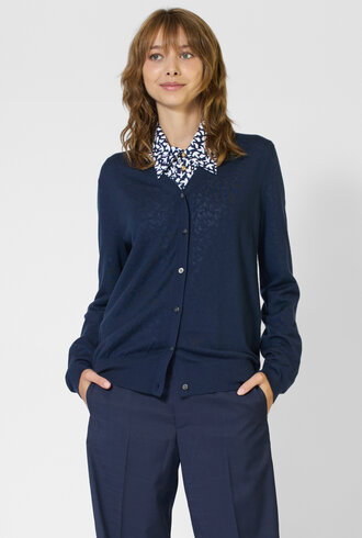 WE-AR4 The Daisy Cardigan Navy