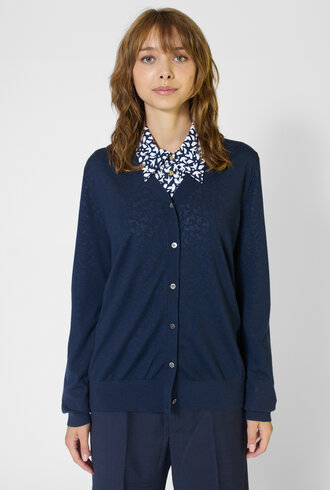WE-AR4 The Daisy Cardigan Navy