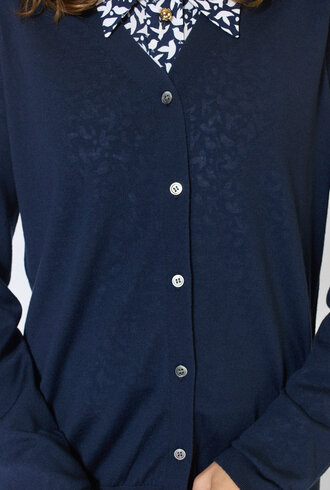 WE-AR4 The Daisy Cardigan Navy