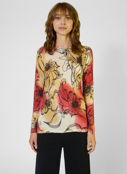 Kokun Crew Pullover Flower Print
