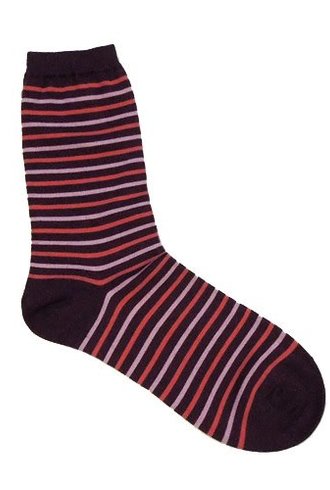 Pantherella Madeline Stripe Cotton Socks Black