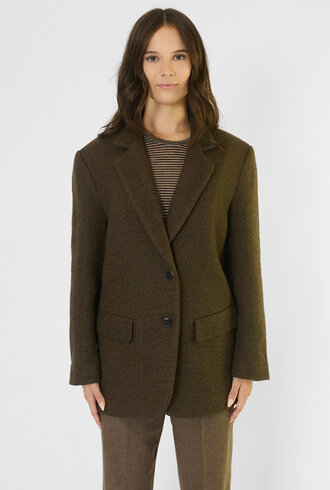 Pomandere Long Jacket Khaki