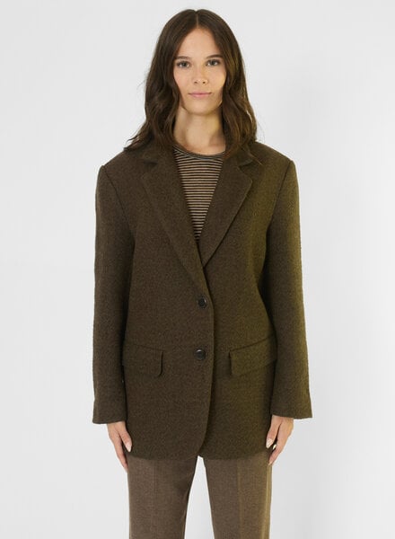 Pomandere Long Jacket Khaki