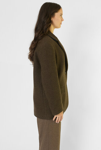 Pomandere Long Jacket Khaki