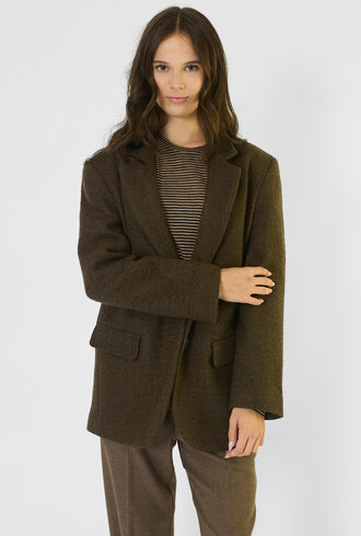 Pomandere Long Jacket Khaki
