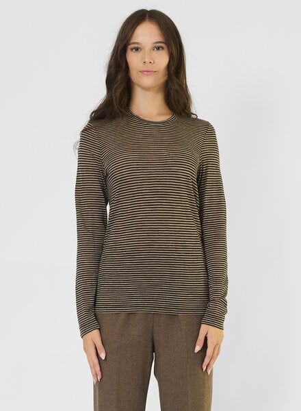 Pomandere T-Shirt Stripe Dove Gray