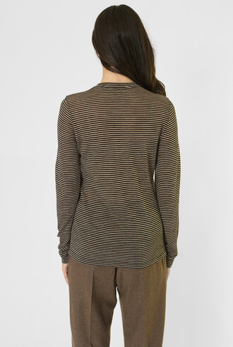 Pomandere T-Shirt Stripe Dove Gray