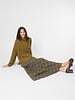 Pomandere Cotton and Silk Shirt Khaki