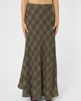 Pomandere Prince of Wales Flannel Skirt Dove Grey
