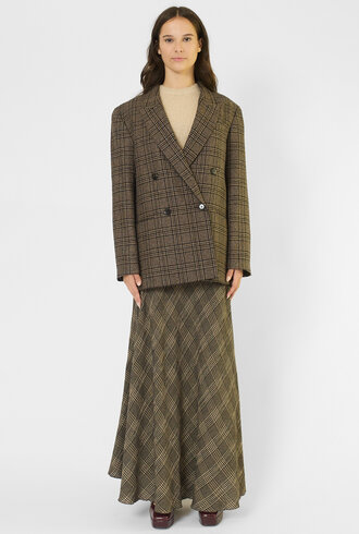 Pomandere Prince of Wales Flannel Jacket Dove Grey