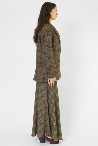 Pomandere Prince of Wales Flannel Jacket Dove Grey
