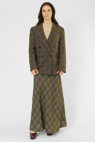 Pomandere Prince of Wales Flannel Jacket Dove Grey