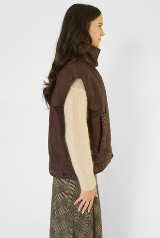 Pomandere Cotton Drill Vest Plum