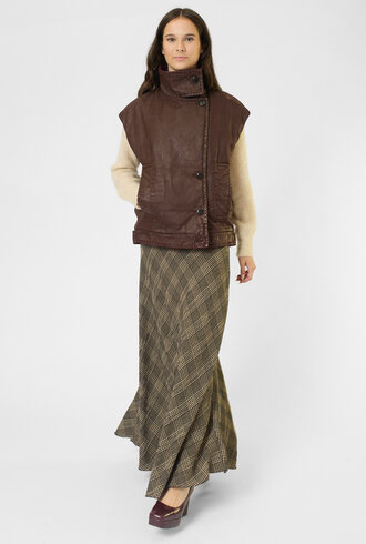 Pomandere Cotton Drill Vest Plum