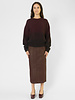 Pomandere Gradient Rib Crew Sweater Plum
