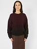 Pomandere Gradient Rib Crew Sweater Plum