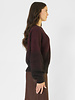 Pomandere Gradient Rib Crew Sweater Plum