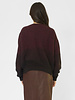 Pomandere Gradient Rib Crew Sweater Plum