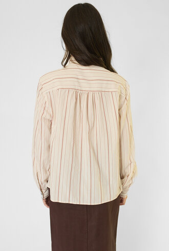Pomandere Stripe Shirt Rust