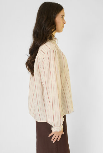 Pomandere Stripe Shirt Rust