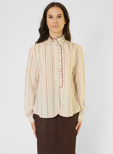 Pomandere Stripe Shirt Rust