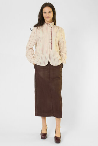 Pomandere Stripe Shirt Rust