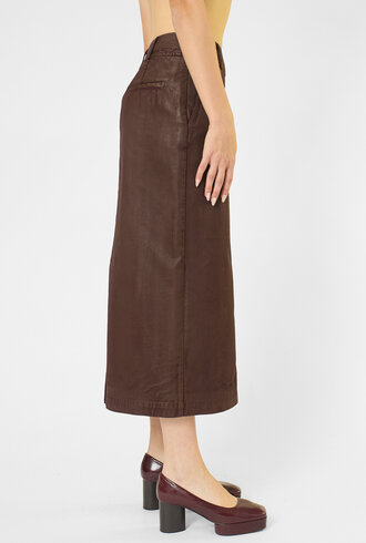 Pomandere Cotton Drill Skirt Plum