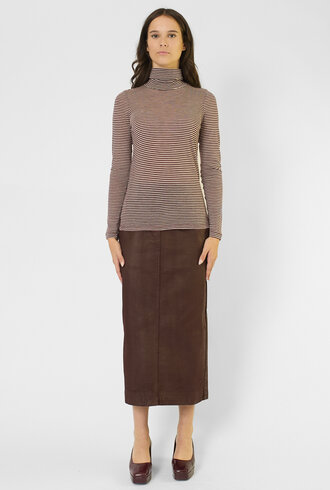 Pomandere T-Shirt Stripe Plum
