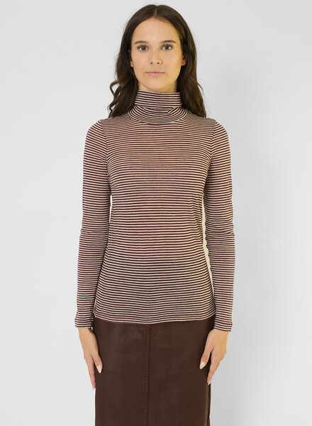 Pomandere T-Shirt Stripe Plum