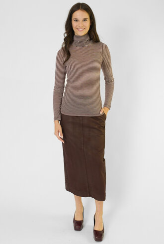 Pomandere T-Shirt Stripe Plum