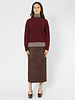 Pomandere  Crew Cardigan Wine Red