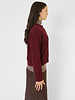 Pomandere  Crew Cardigan Wine Red